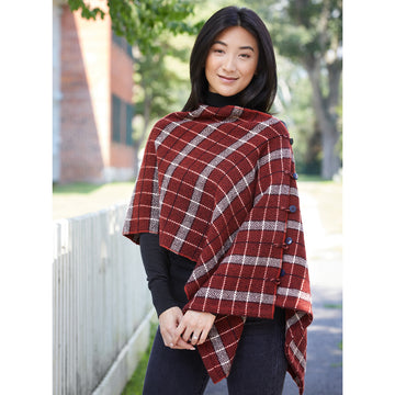 Valley Yarns #211 Perfectly Plaid Poncho