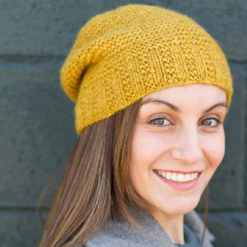 Downy Garter Hat & Mitts Knitting Pattern