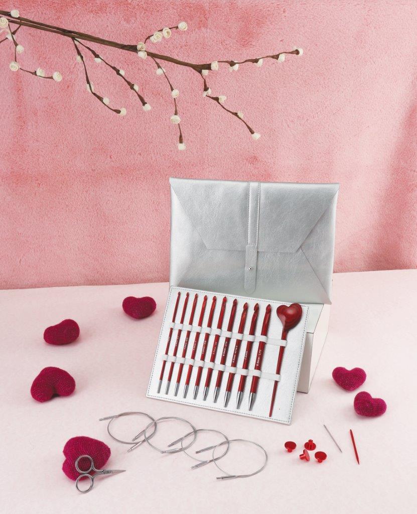 KnitPro Holiday Gift Set - Afghan Tunisian Crochet Hook Set - "Amore"