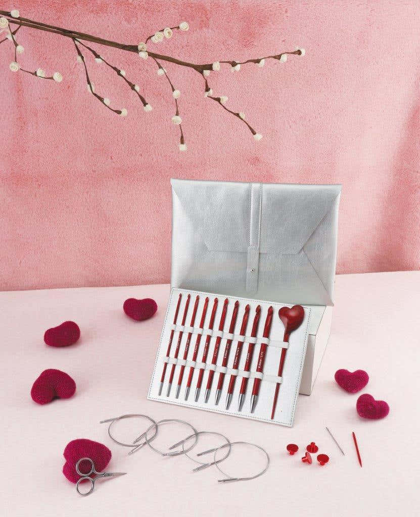 KnitPro Holiday Gift Set - Afghan Tunisian Crochet Hook Set - "Amore"