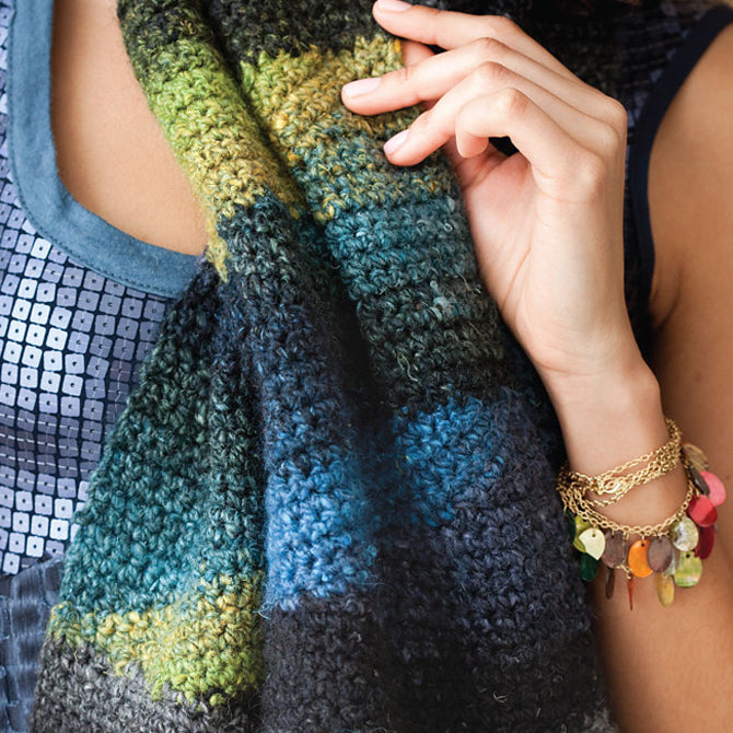 Noro Short Row Scarf Crochet Pattern
