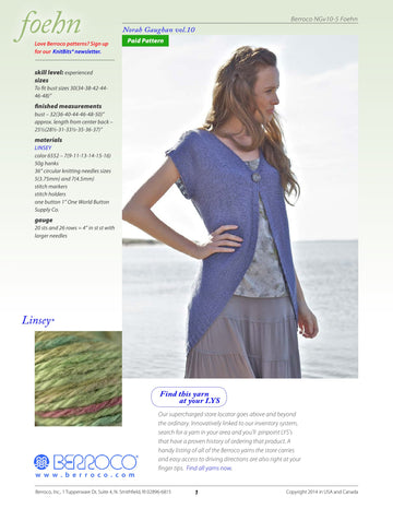 Berroco Foehn Cardigan Knitting Pattern