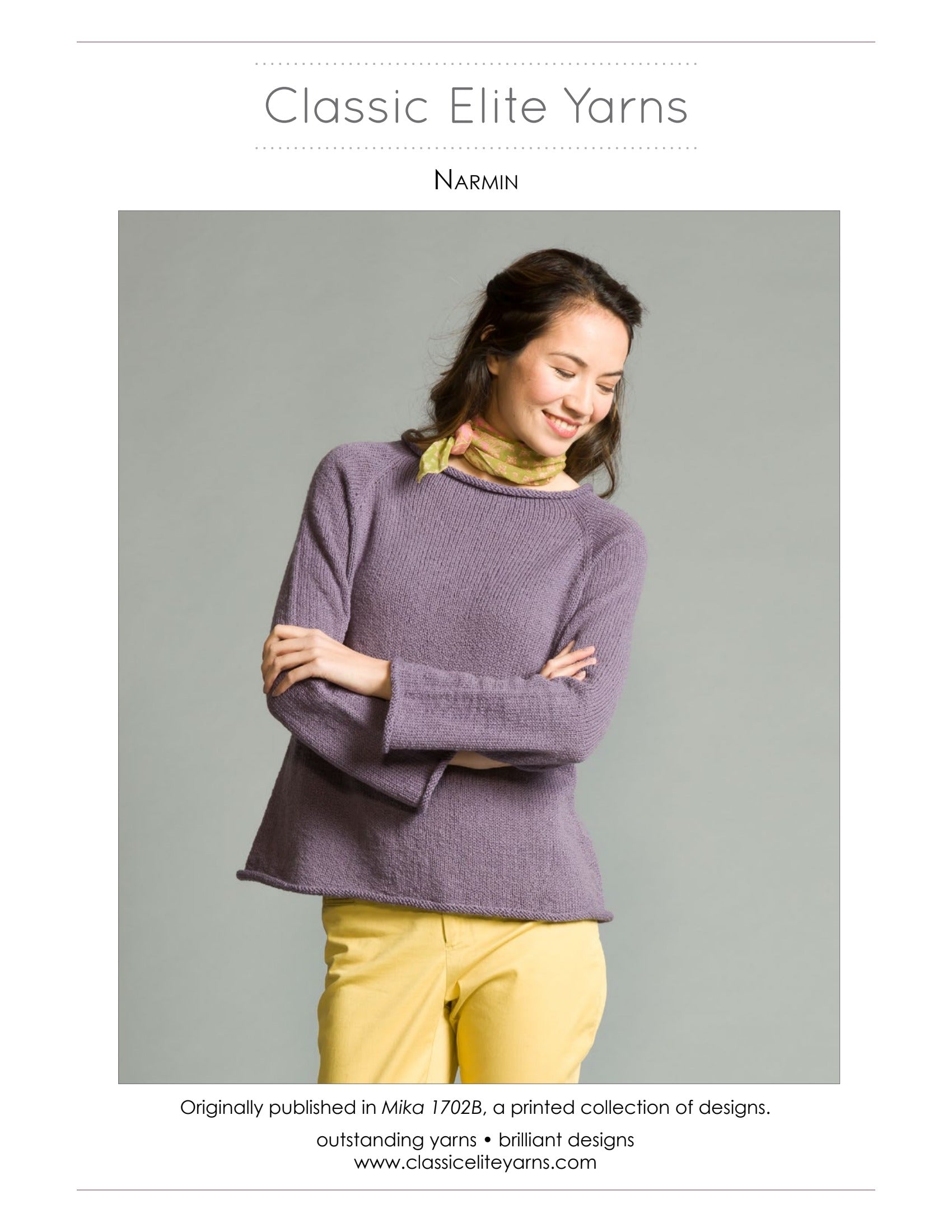 Classic Elite Yarns Narmin Jumper Knitting Pattern