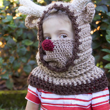 Reindeer Hooded Cowl Christmas