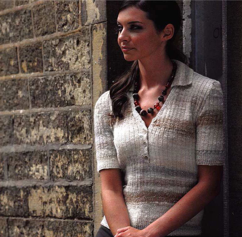 Noro Polo Shirt Top Knitting Pattern