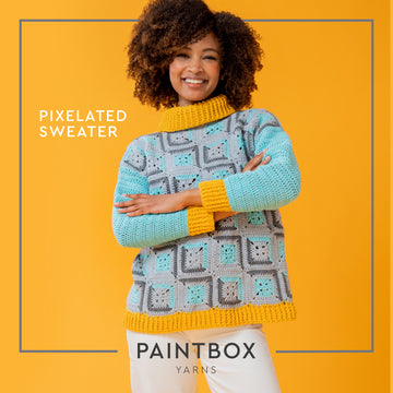 Paintbox Yarns Pixelated Sweater Crochet Pattern