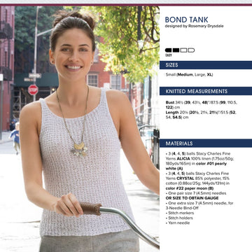 Stacy Charles Fine Yarns Bond Tank Knitting Pattern