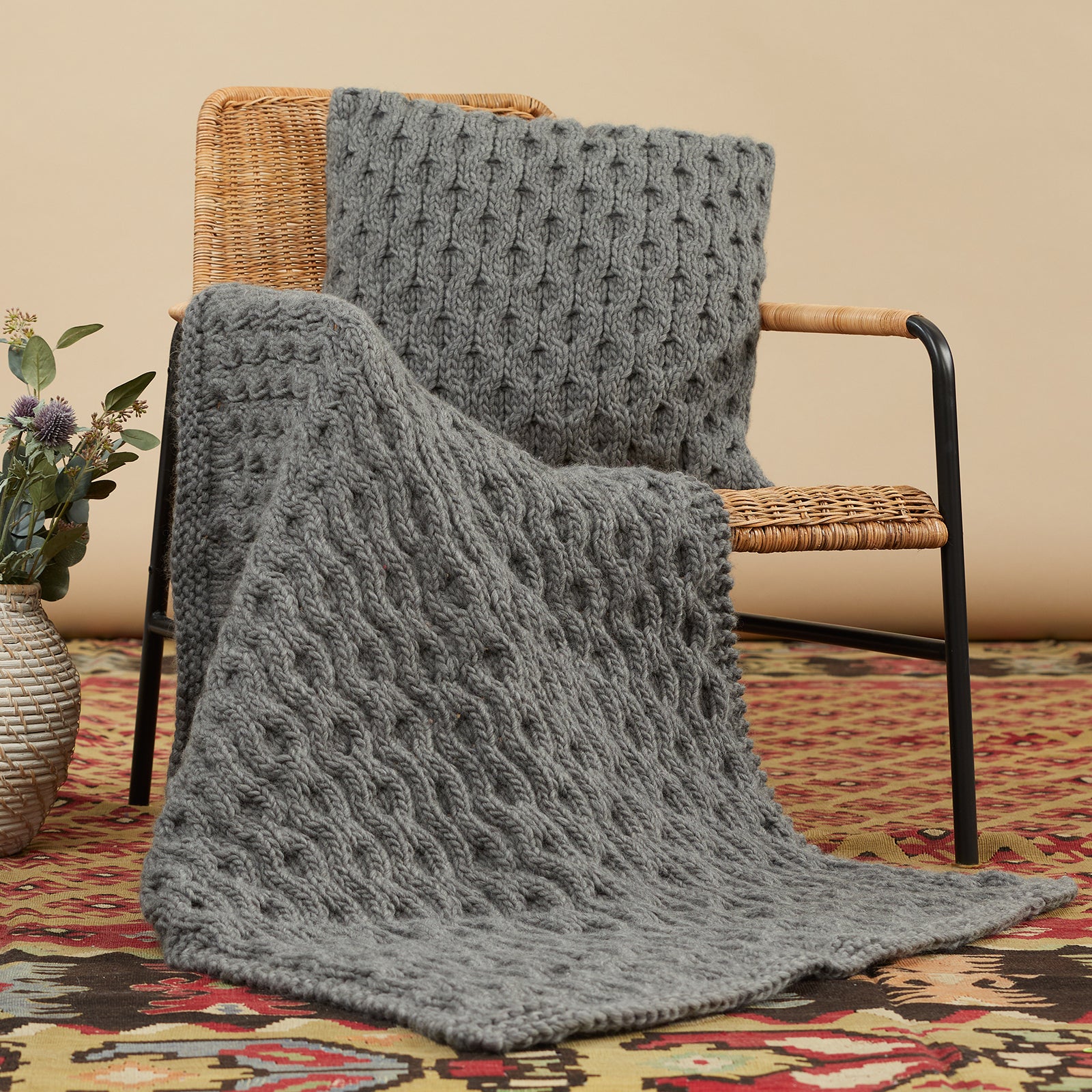 Tahki Yarns Skyland Blanket & Pillow Knitting Pattern
