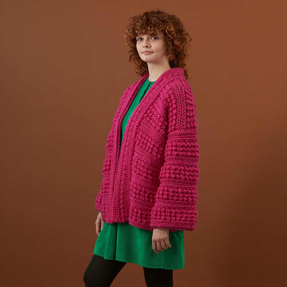Debbie Bliss Crochet Berry Stitch Stripe Jacket Pattern