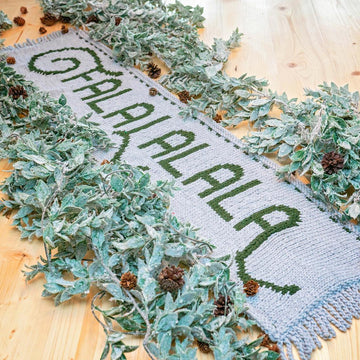 Falalalala Knit Table Runner