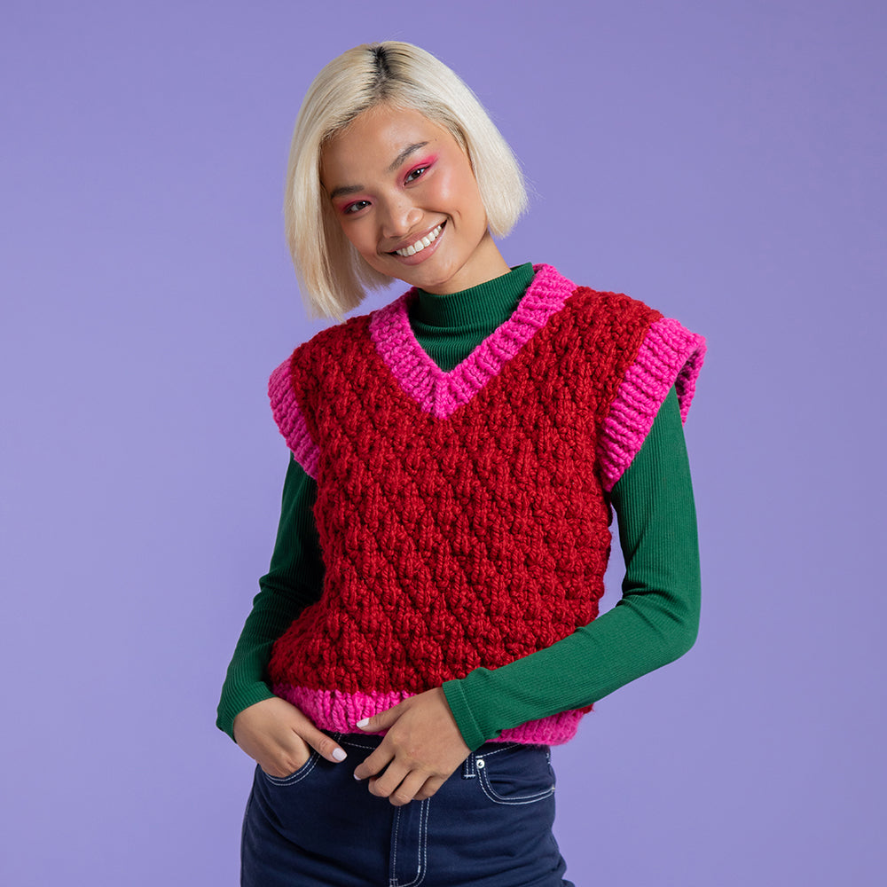 Paintbox Yarns Living Your Best Vest Knitting Pattern