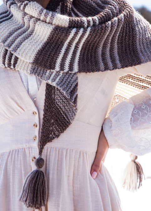 Lucienne Shawl in Berroco Ultra Alpaca Natural - Ultra Alpaca Eco-Lucienne