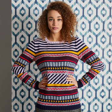 MillaMia Neo Striped Fairisle Jumper Knitting Pattern