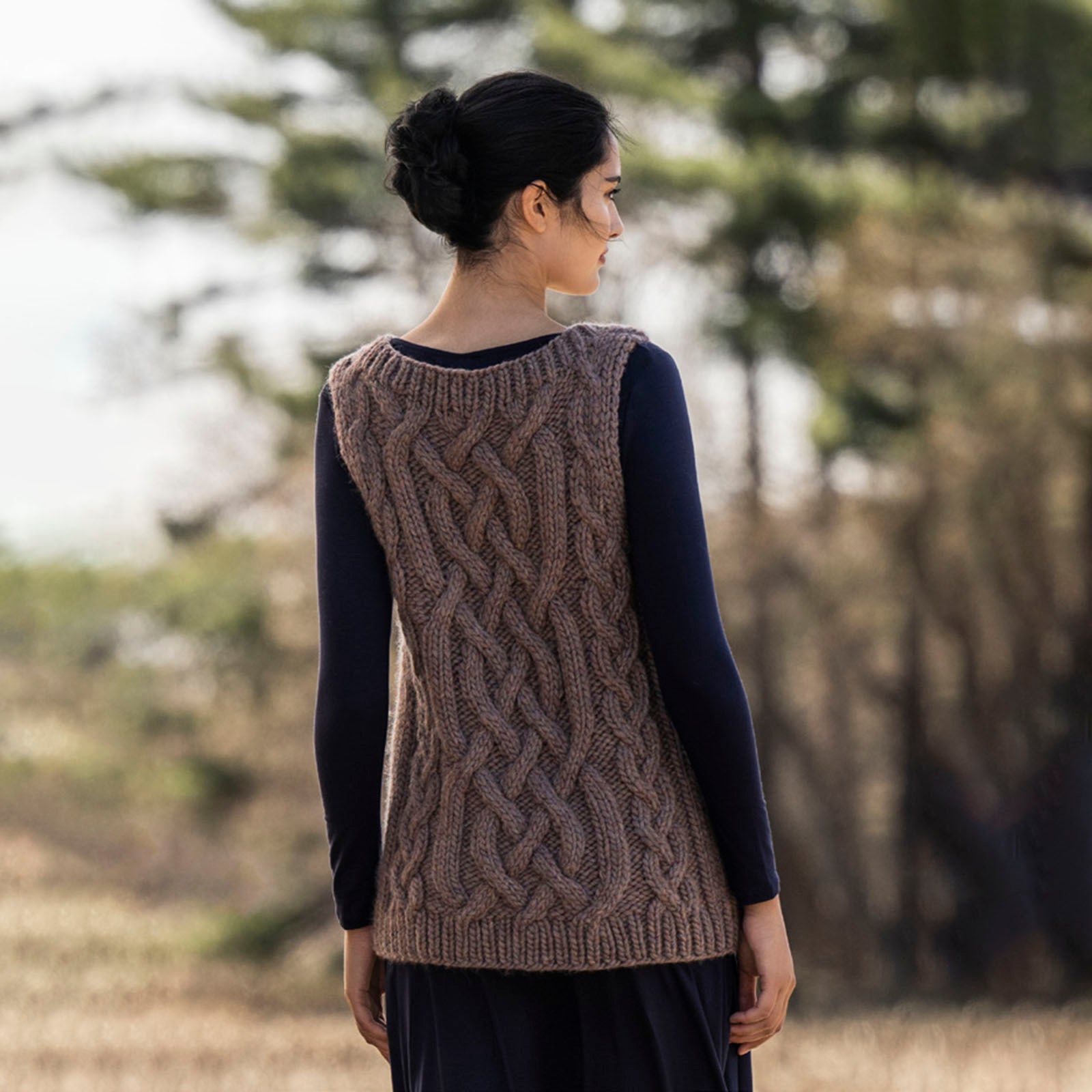 Blue Sky Fibers Northern Vest & Cowl Knitting Pattern