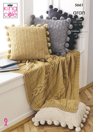 Throw & Cushion Covers Blanket Knitting Pattern