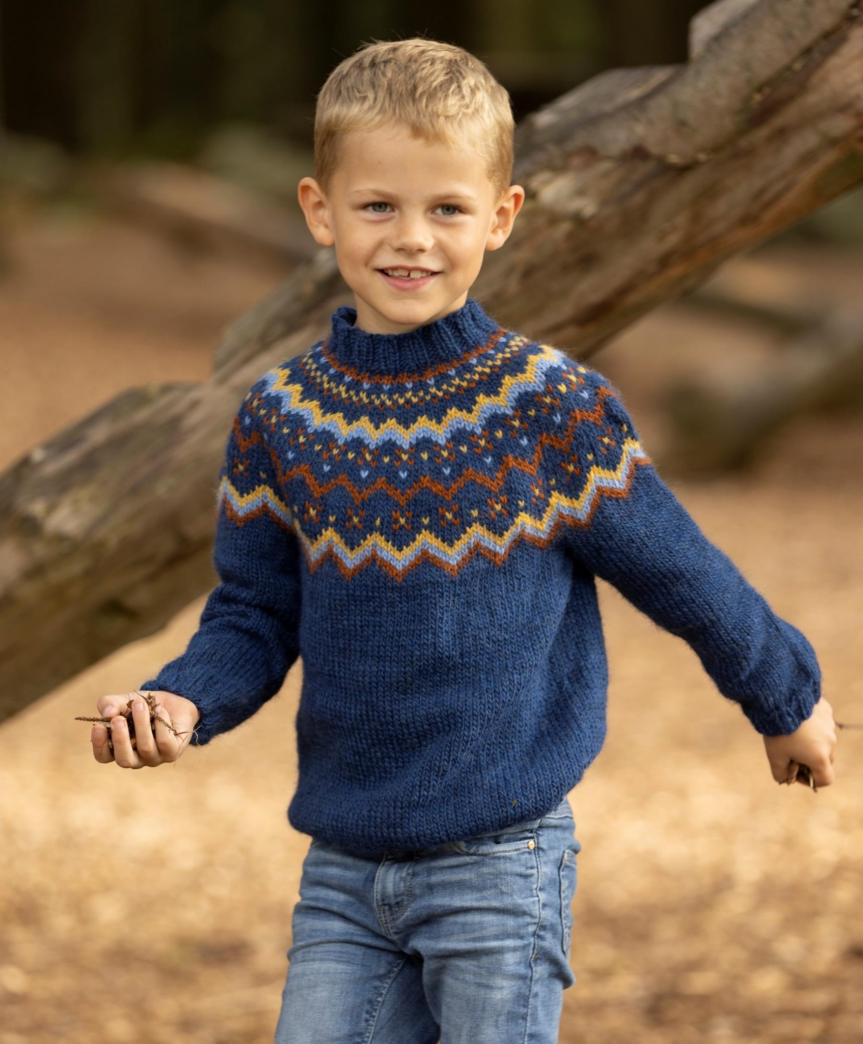 Åke Sweater in Blue Viking Garn Viking Wool