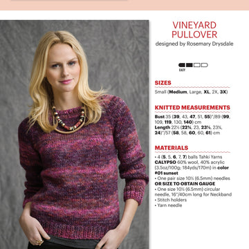 Tahki Yarns Vineyard Pullover PDF