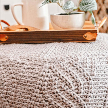 If The Slipper Fits Cable Floor Pouf