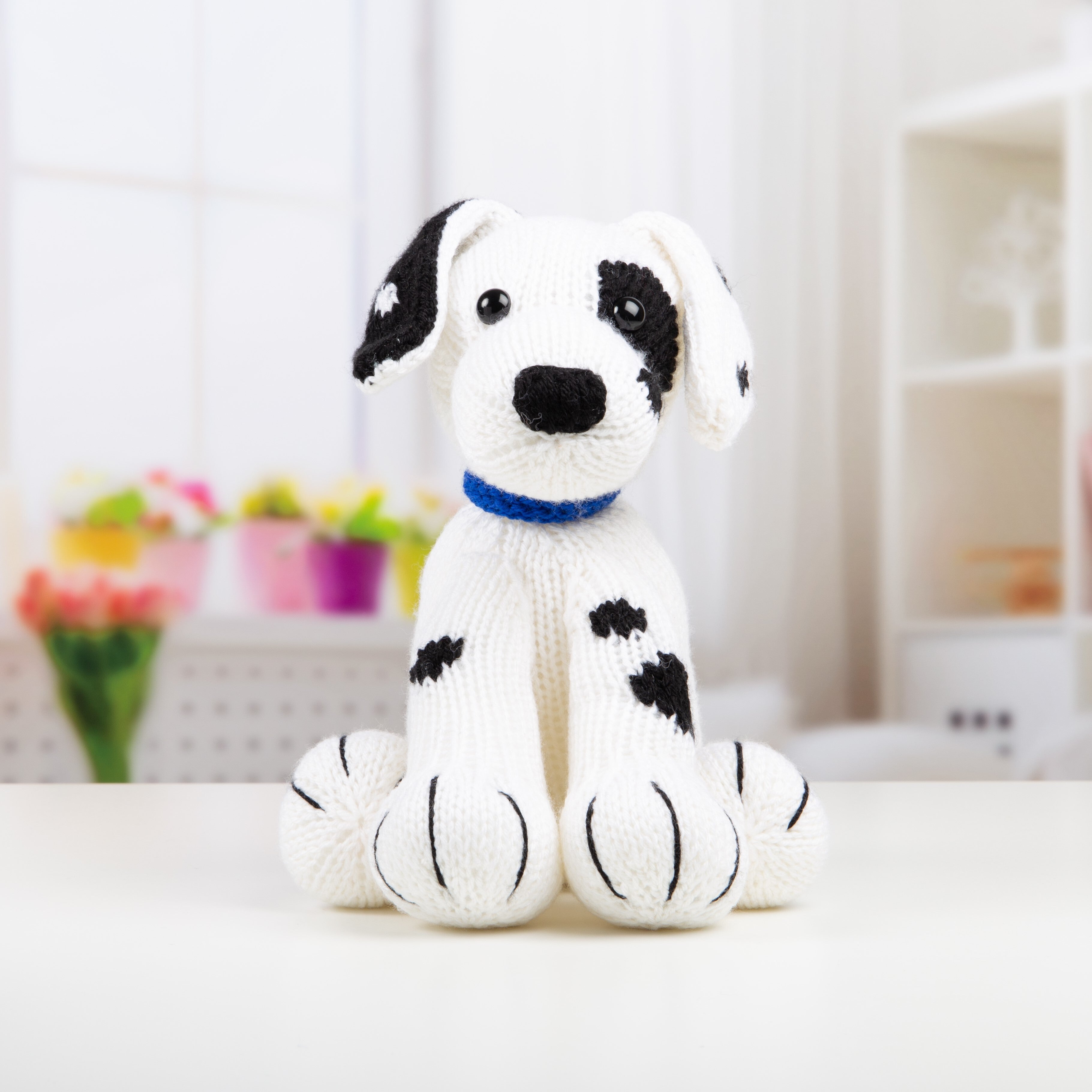 Deramores Dalmatian Toy Knitting Pattern