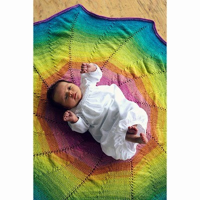 Wonderland Yarns Colorburst Blanket Knitting Pattern