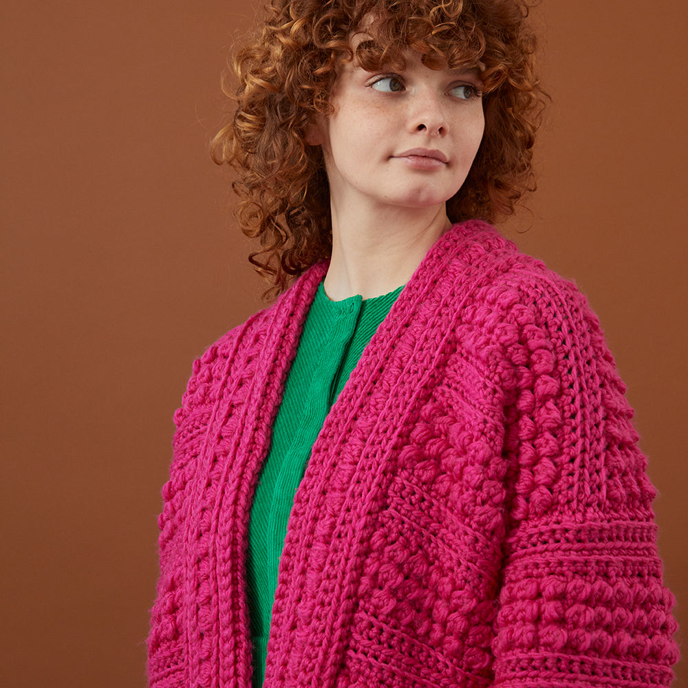 Debbie Bliss Crochet Berry Stitch Stripe Jacket Pattern
