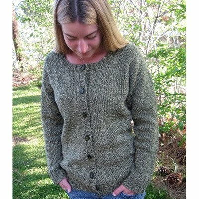 Knitting Pure & Simple 278 Neckdown Scoop Neck Cardigan
