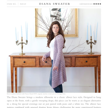 Swans Island Diana Sweater Cardigan Knitting Pattern