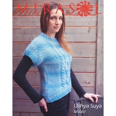 Mirasol 5087 Curved Hem Cabled Slipover Knitting Pattern