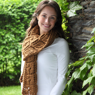 Valley Yarns Lobed Leaf Scarf Knitting Pattern