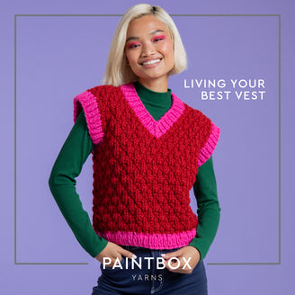 Paintbox Yarns Living Your Best Vest Knitting Pattern