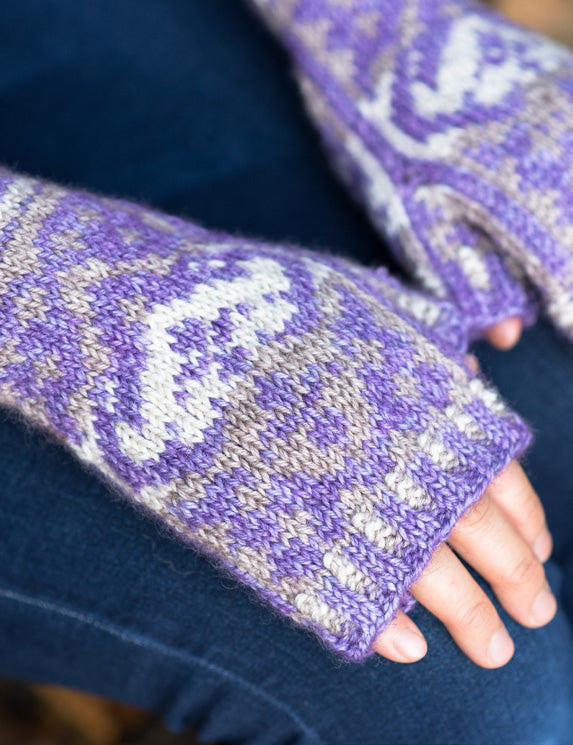SweetGeorgia Cordatus Cowl and Mitts Knitting Pattern