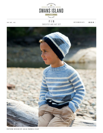 Swans Island Fin Sweater & Hat Set Knitting Pattern