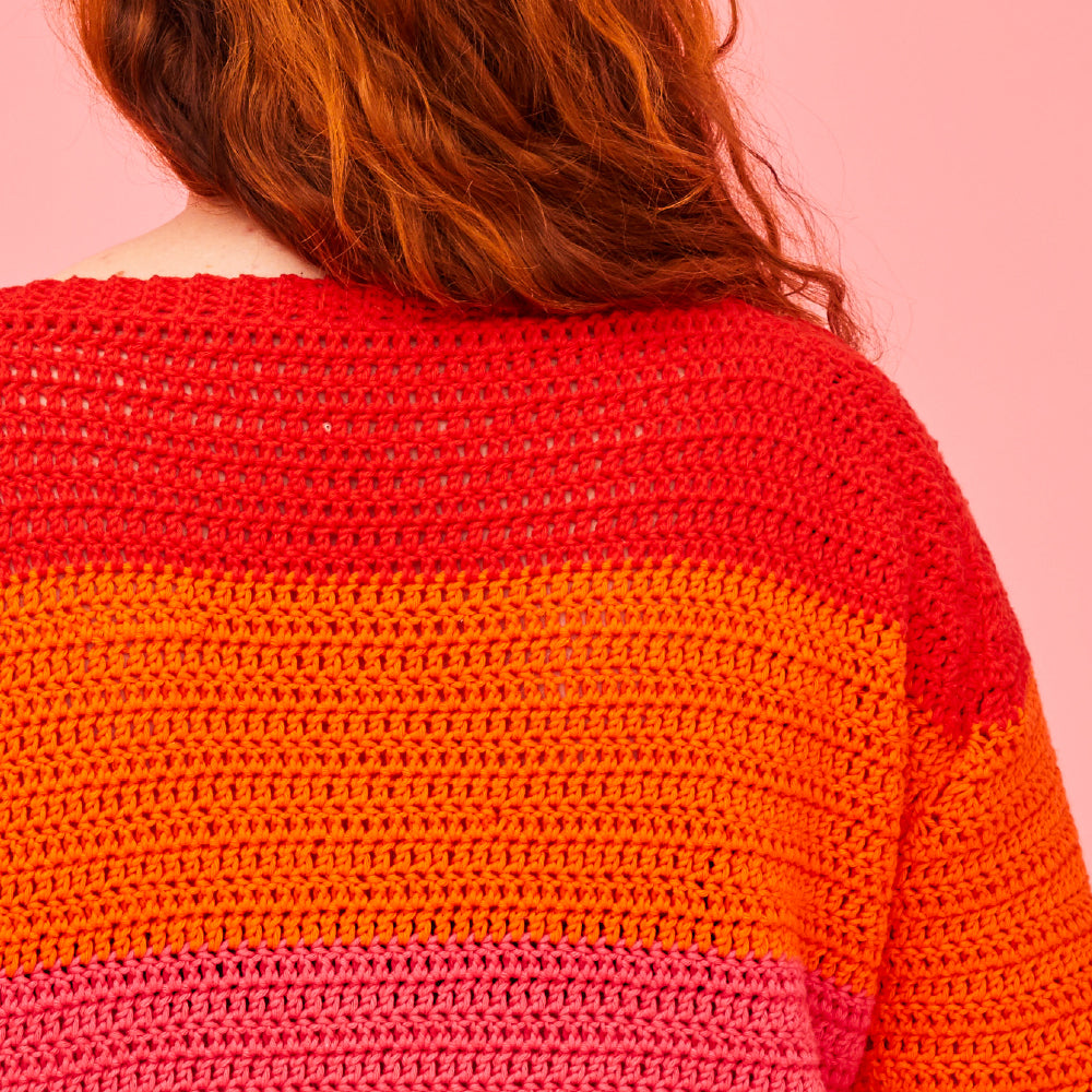 Paintbox Yarns Cheerful Cable Jumper Crochet Pattern