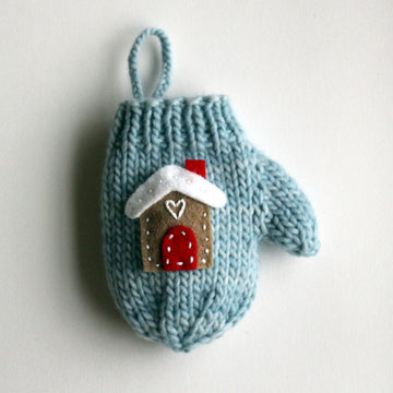 Felt Applique Mitten Christmas Ornament