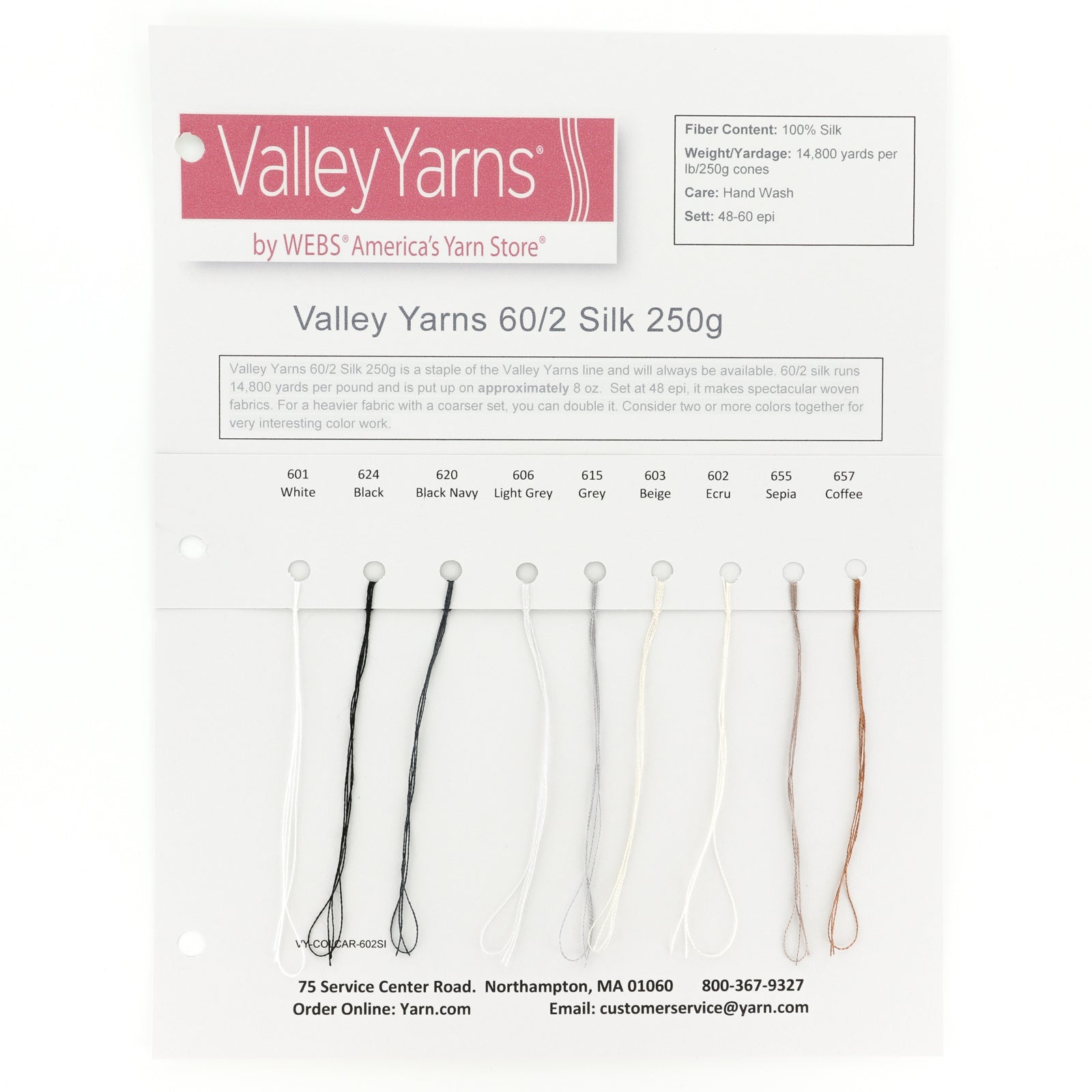 Valley Yarns 60/2 Silk 250g Yarn - Silk