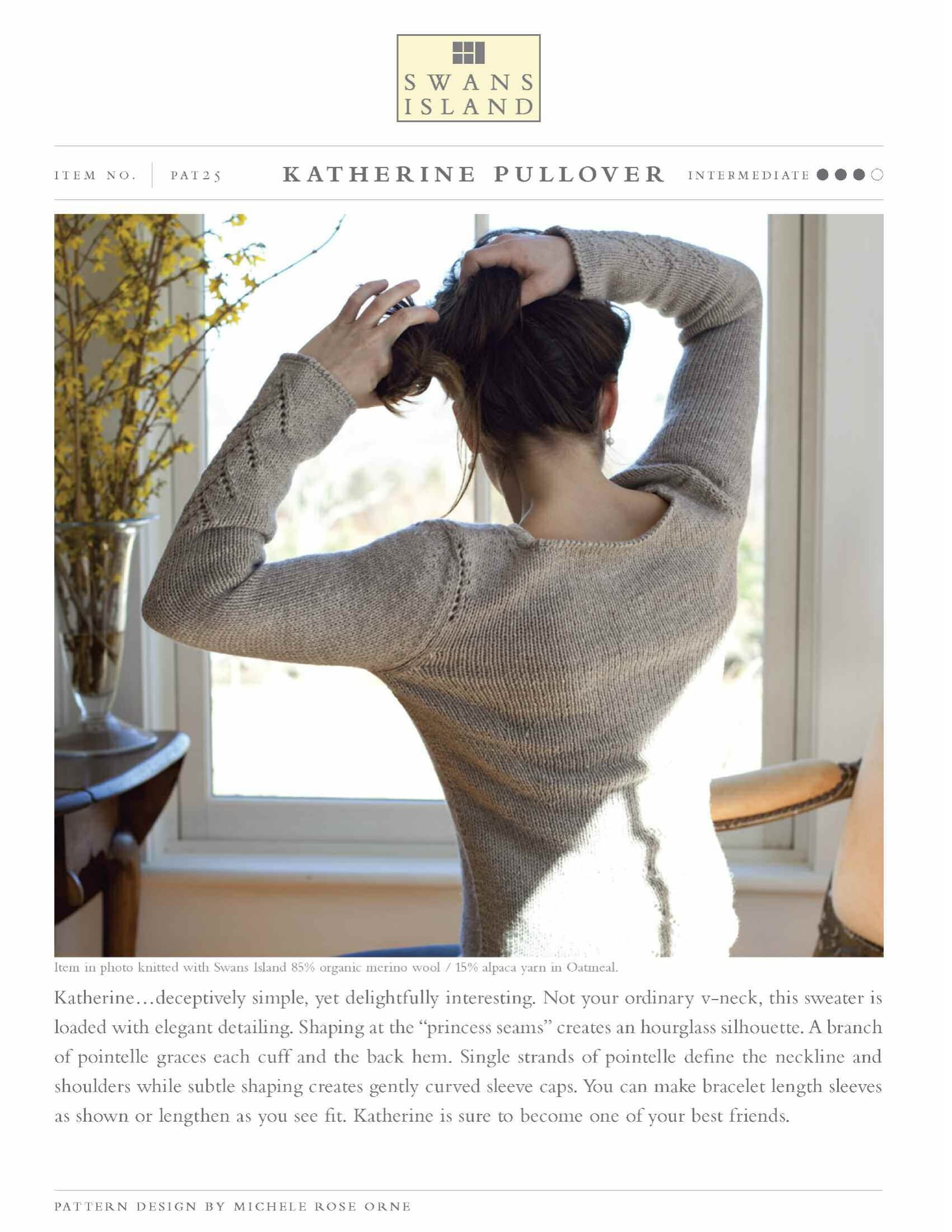 Swans Island Katherine Pullover Jumper Knitting Pattern