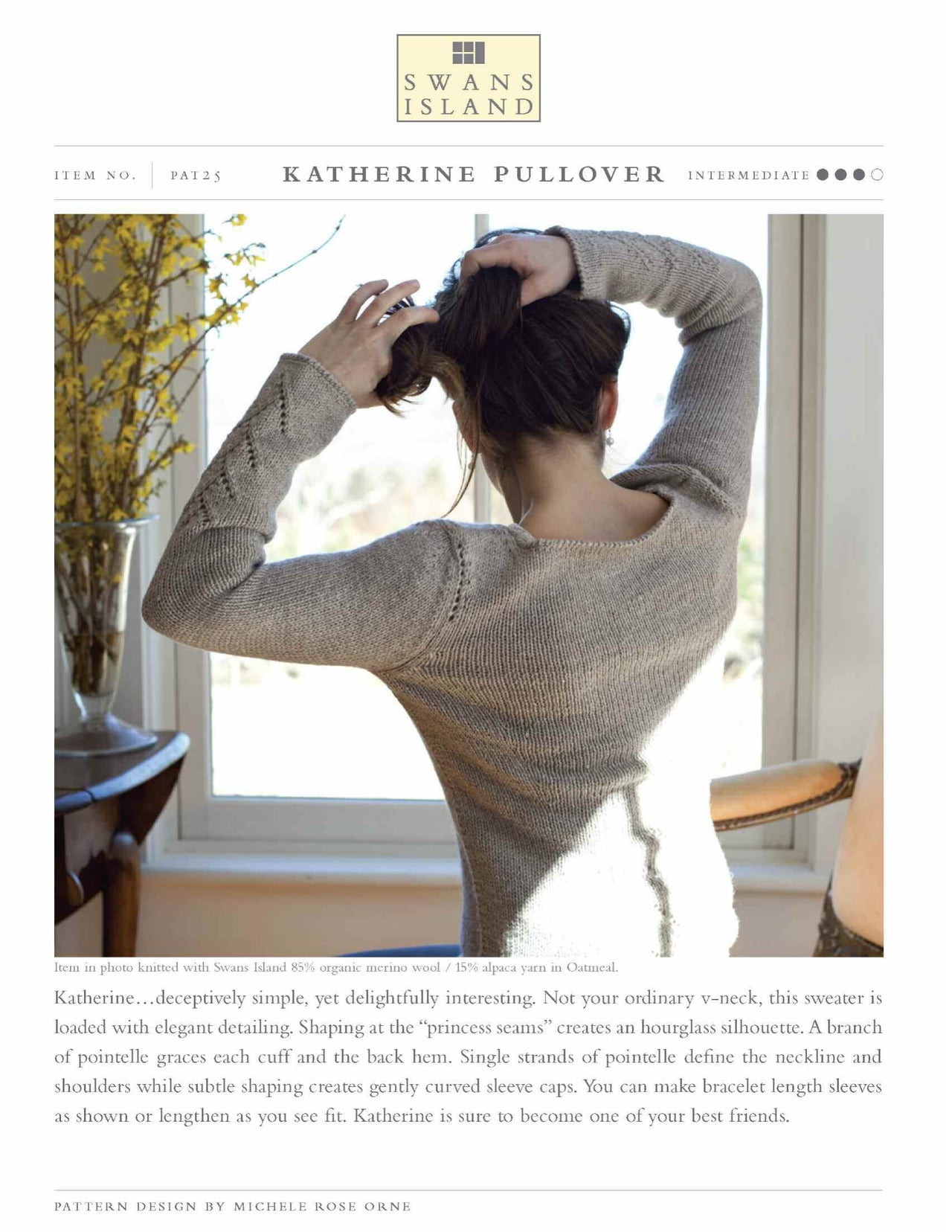 Swans Island Katherine Pullover Jumper Knitting Pattern