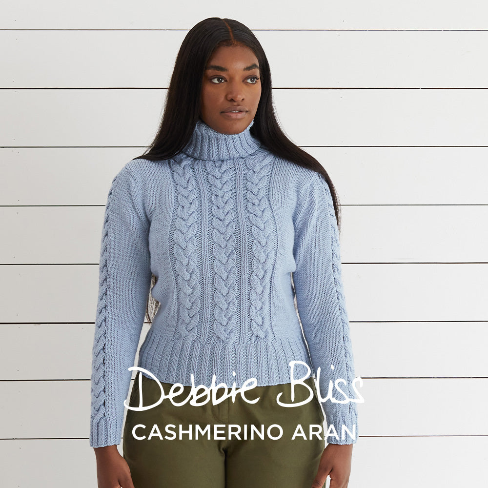 Debbie Bliss Cropped Cable Sweater Knitting Pattern