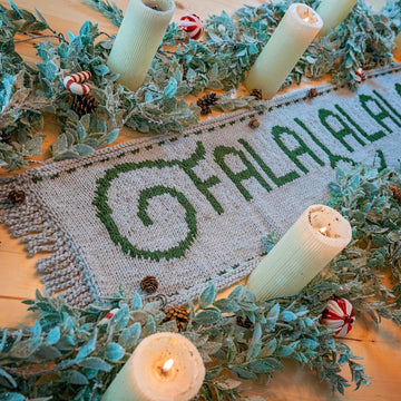 Falalalala Knit Table Runner