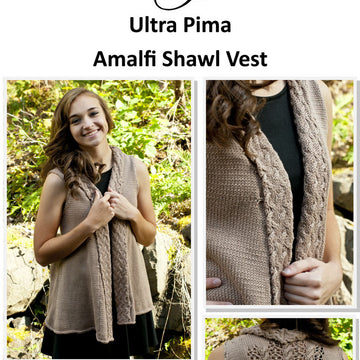 Cascade Yarns DK Amalfi Shawl Vest Knitting Pattern