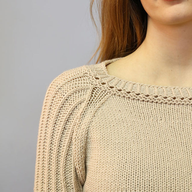 Plymouth Yarn M Pearl Morning Pullover Knitting Pattern