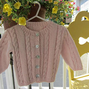 #22 Cable Sweaters- child's cardigan & pullover