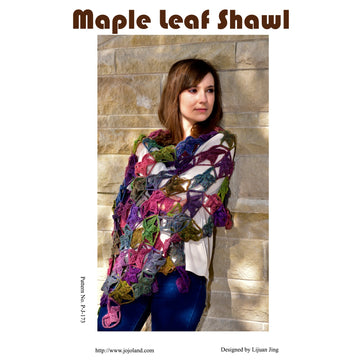 Jojoland Maple Leaf Shawl Wrap Knitting Pattern