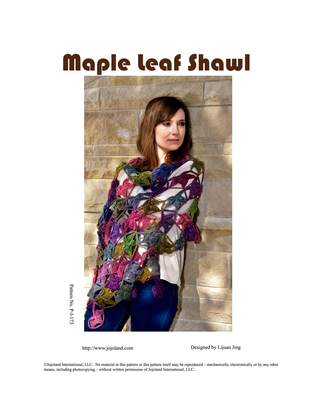 Jojoland Maple Leaf Shawl Wrap Knitting Pattern
