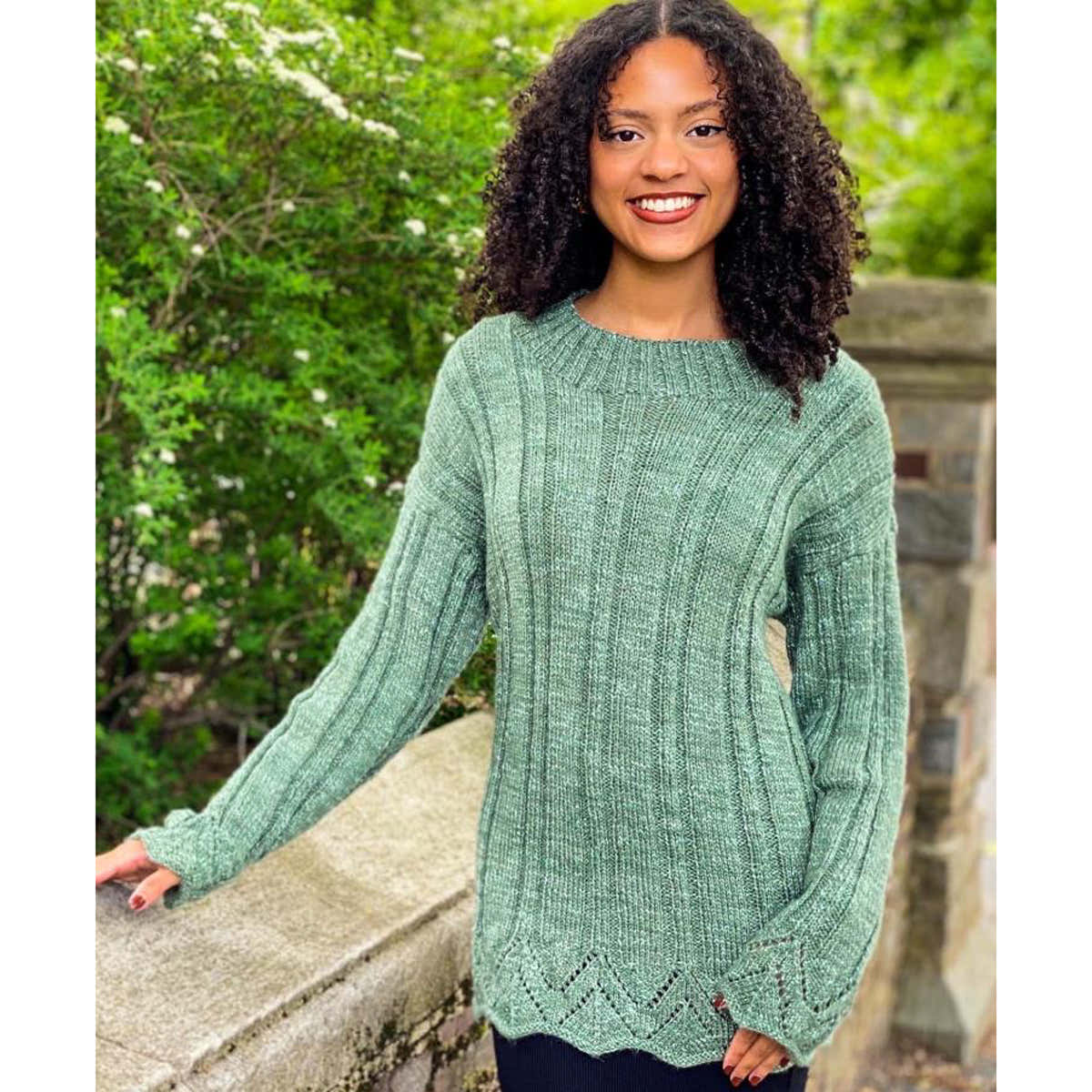 Plymouth Yarn Long Sleeve Tunic Jumper Knitting Pattern