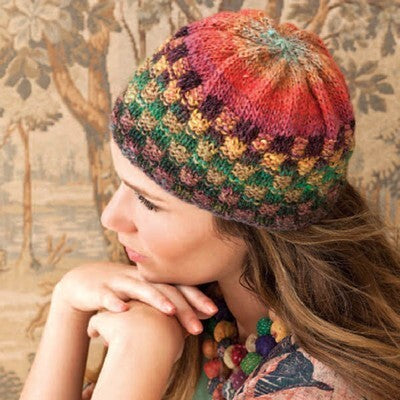 Noro Checkerboard Cap Hat Knitting Pattern
