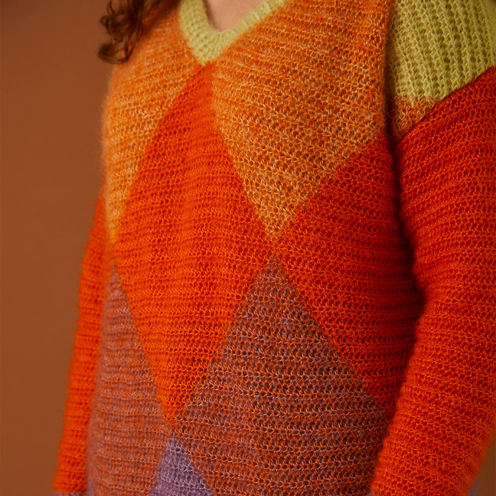 Debbie Bliss Diamond Argyle Sweater Crochet Pattern