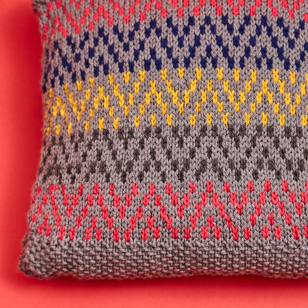 Paintbox Yarns Knitted Zigzag Cushion Pattern