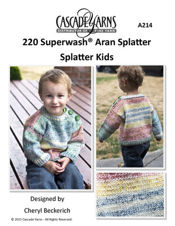 Splatter Splatter Kids in Cascade Yarns 220 Superwash® Aran - A214 - Free PDF