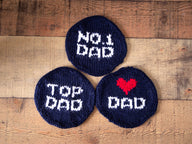 Deramores Knitted Dad Coasters Pattern